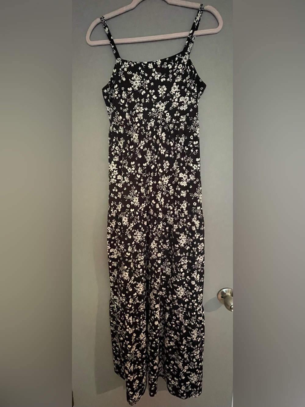 SO Black and White Floral Dress - M